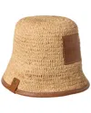Jacquemus Le Bob Soli Raffia Hat In Brown