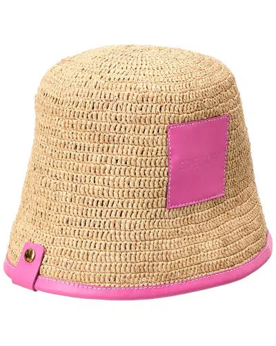 JACQUEMUS JACQUEMUS LE BOB SOLI RAFFIA BUCKET HAT