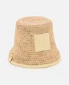 Jacquemus Le Bob Soli Raffia Hat In White