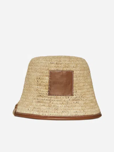 Jacquemus Le Bob Soli Bucket Hat In Brown