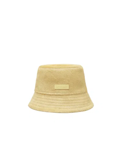 Jacquemus Le Bob Sperone Pony-hair Bucket Hat In Nude