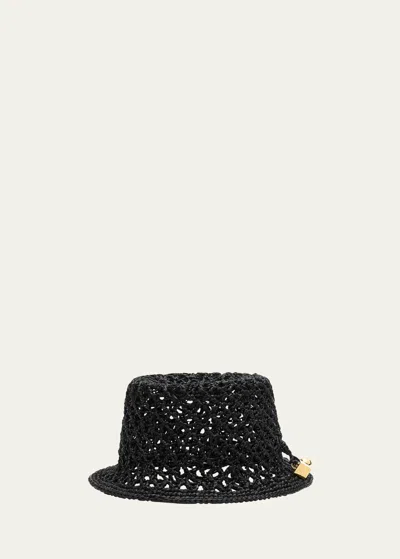 JACQUEMUS LE BOB SPIAGGIA WOVEN RAFFIA BUCKET HAT