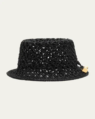 JACQUEMUS LE BOB SPIAGGIA WOVEN RAFFIA BUCKET HAT