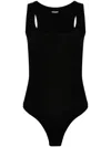 Jacquemus Le Body Gros Grain Tan Top In Black