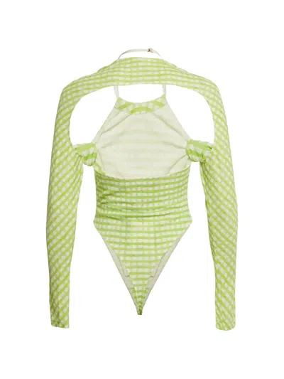 Pre-owned Jacquemus Le Body Nodi Cut-out Bodysuit In Green