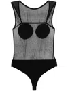 Jacquemus Le Body Platano Open-back Knitted Bodysuit In Black