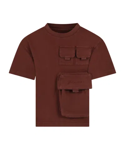 Jacquemus Le Bolso Pocket Detail T-shirt In Red