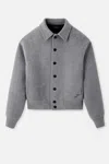 Jacquemus Grey Jacket With Classic Collar And Dropped Shoulders In Wool Man In Gray
