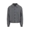 Jacquemus Mens Grey Feltro Pointed-collar Wool Bomber Jacket In Gray