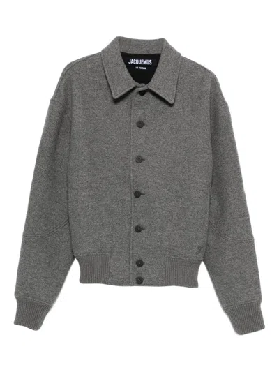 Jacquemus Bomber Jacket "felt" In Gray