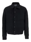 Jacquemus Black Jacket With Classic Collar And Dropped Shoulders In Wool Man In Multi