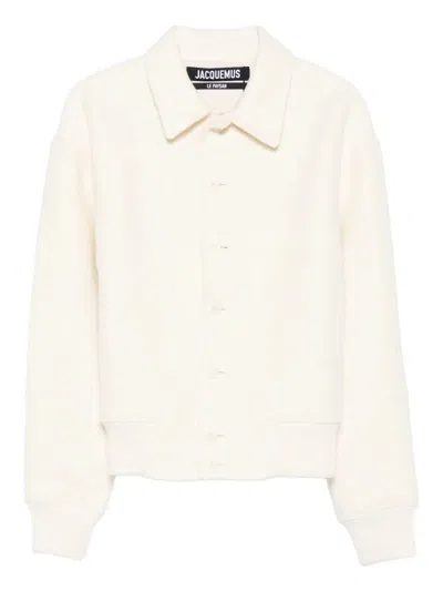 Jacquemus Le Bomber Feltro In White
