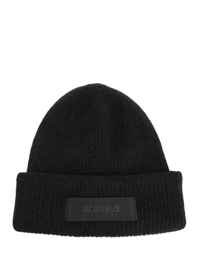 Jacquemus Le Bonnet Alpaca Hat In Black