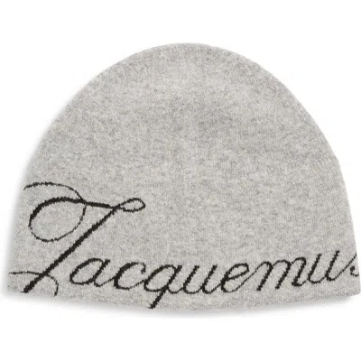 Jacquemus Le Bonnet Atelier Virgin Wool & Cashmere Beanie In Gray