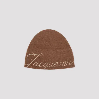 Jacquemus Le Bonnet Atelier Wool Cashmere Beanie In Brown