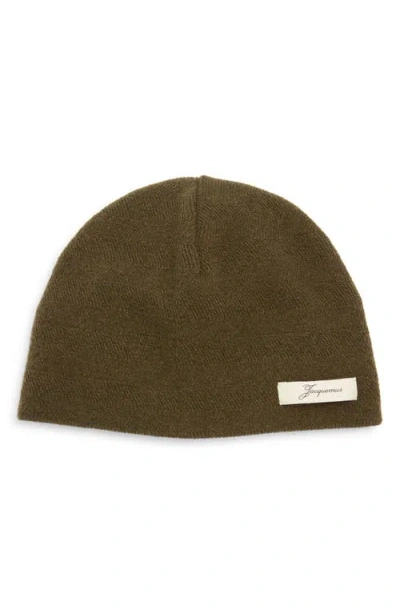 Jacquemus Le Bonnet Chevron In Green