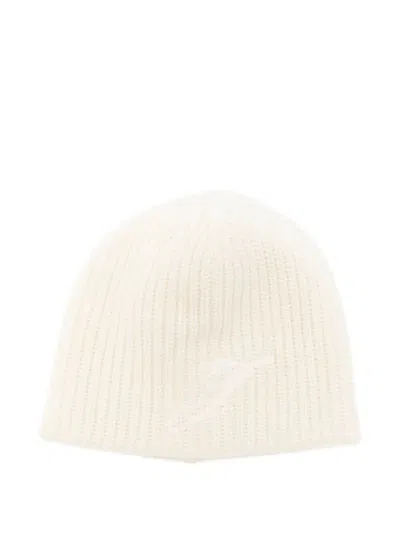 Jacquemus Ribbed Beanie In White