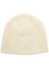 Jacquemus Womens Off-white Espiral Ribbed Wool Beanie In White
