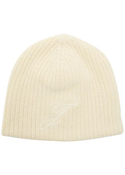 JACQUEMUS JACQUEMUS LE BONNET ESPIRAL RIBBED WOOL BEANIE