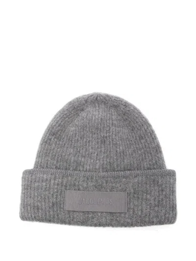 Jacquemus Le Bonnet Gros Grain Accessories In Gray
