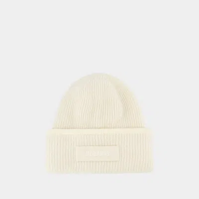 JACQUEMUS LE BONNET GROS GRAIN BEANIE - JACQUEMUS - WOOL - WHITE