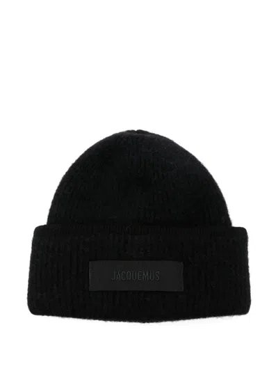 Jacquemus Le Bonnet Gros Grain In Black