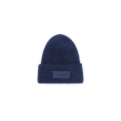 Jacquemus Le Bonnet Gros Grain Alpaca Blend Hat In 380 Navy