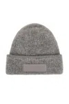 Jacquemus Gray La Casa 'le Bonnet Gros Grain' Beanie In Gray