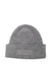 Jacquemus Gros Grain Beanie Hat By Le Bonnet In Gray