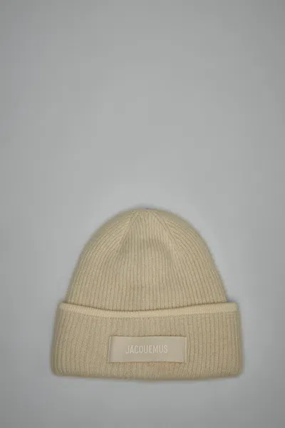 Jacquemus Le Bonnet Gros Grain In Sand