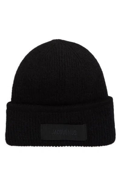 JACQUEMUS JACQUEMUS LE BONNET GROSGRAIN ALPACA & WOOL BLEND BEANIE