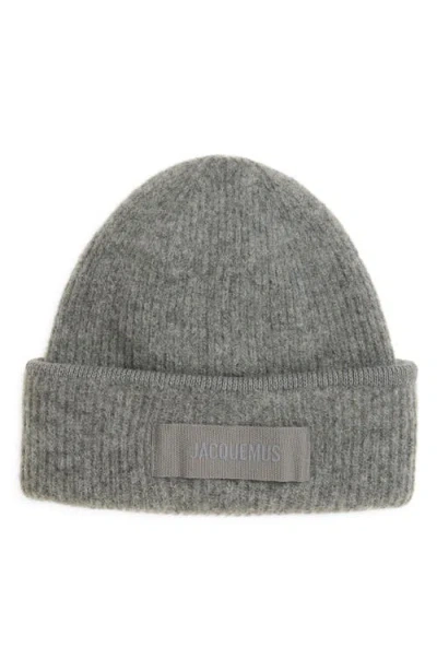 Jacquemus Le Bonnet Gros Grain In Grey