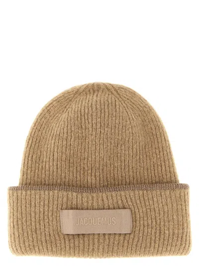 Jacquemus 'le Bonnet Gros-grain' Beanie In Brown