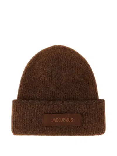 JACQUEMUS LE BONNET GROS-GRAIN RIBBED BEANIE HAT
