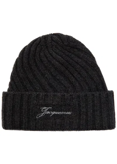 JACQUEMUS JACQUEMUS LE BONNET TOURNI CASHMERE AND WOOL-BLEND BEANIE