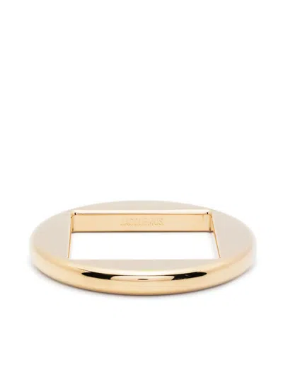 Jacquemus "the Circular Bracelet" Bracelet In Light Gold