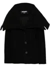 Jacquemus Le Caban Caruso Draped-collar Jacket Women In Black