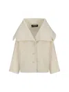 Jacquemus Caruso Coat With Adjustable Belt And Slit In Off-white