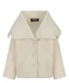 Jacquemus Caruso Coat With Adjustable Belt And Slit In White