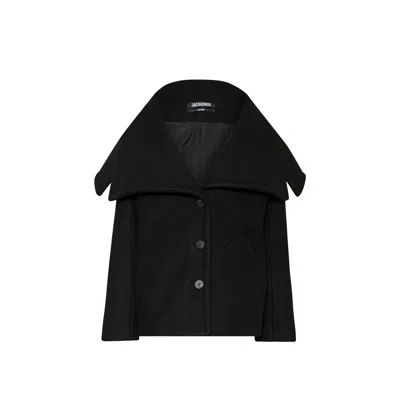 JACQUEMUS LE CABAN CARUSO DRAPED-COLLAR JACKET