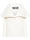 Jacquemus Le Caban Caruso Draped-collar Jacket Women In Neutral