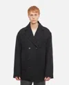Jacquemus Black Le Papier 'le Caban Merria' Coat In Black