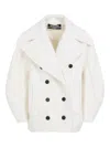 Jacquemus Womens Off-white Le Caban Double-breasted Wool Jacket In White