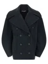Jacquemus Double-breasted Coat Featuring Notched Lapels In Black