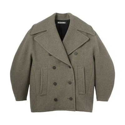 Pre-owned Jacquemus Le Caban Ovalo 'dark Khaki' | Tan | Women's Size 34 In Brown