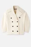 Jacquemus Womens Off-white Le Caban Double-breasted Wool Jacket In White