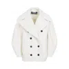 Jacquemus Womens Off-white Le Caban Double-breasted Wool Jacket In White