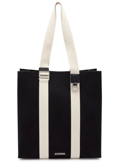 Jacquemus Le Cabas Cuerda Canvas Tote In Black