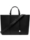 Jacquemus Le Marino Leather Shopper Tote Bag In Black