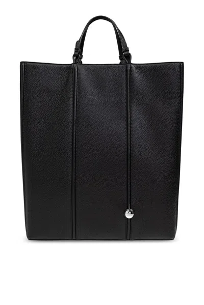 Jacquemus The Marino Leather Tote Bag In Black
